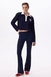 POLO CROPPED SWEATSHIRT - NAVY